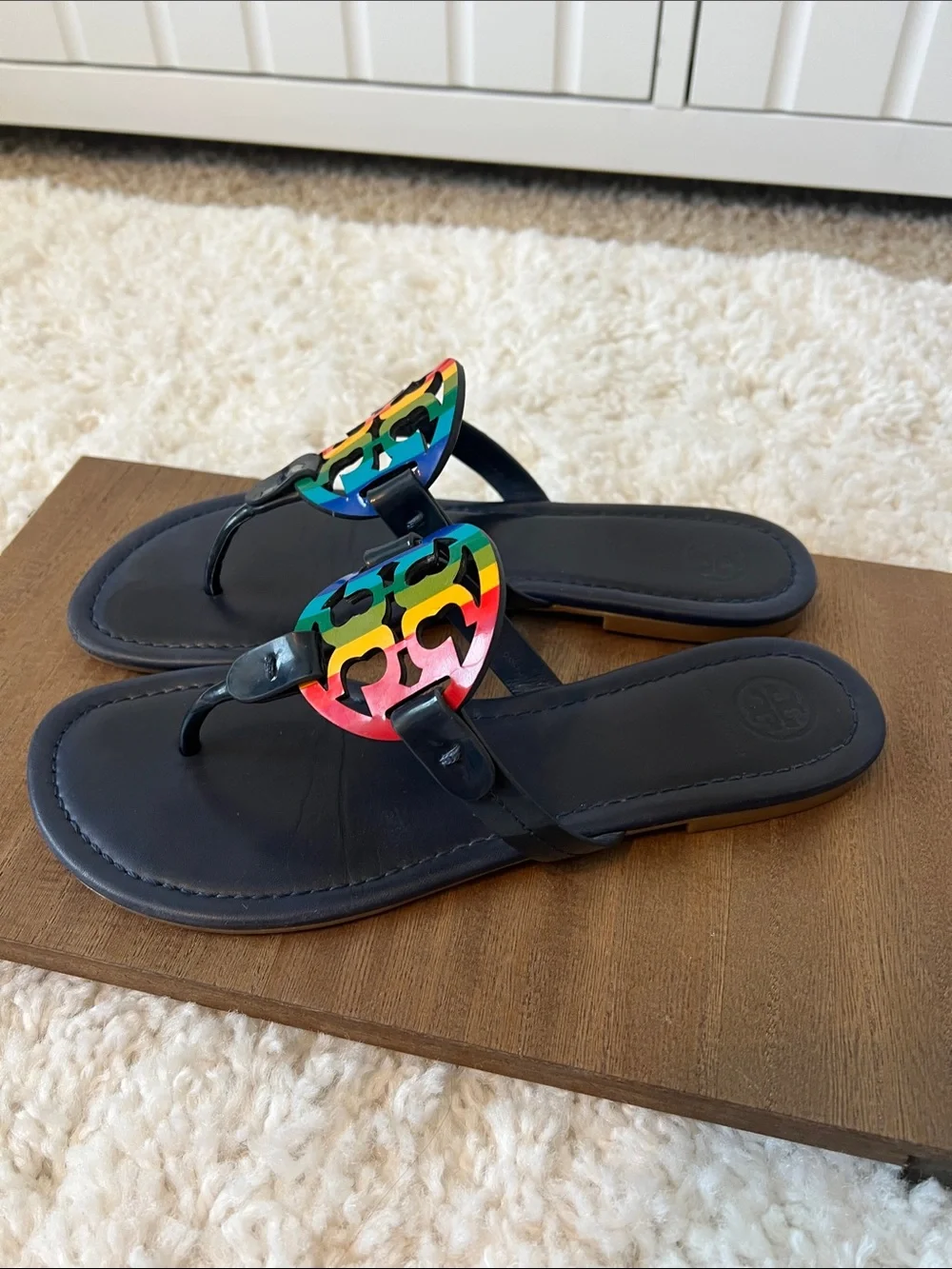 Tory Burch navy leather